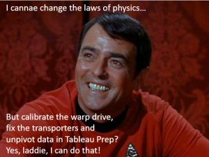 Scotty can unpivot in Tableau Prep
