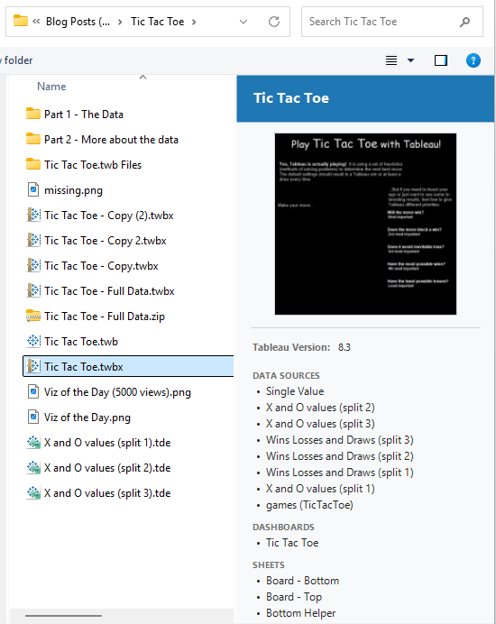 Preview Tableau Workbook files in Windows Preview Pane